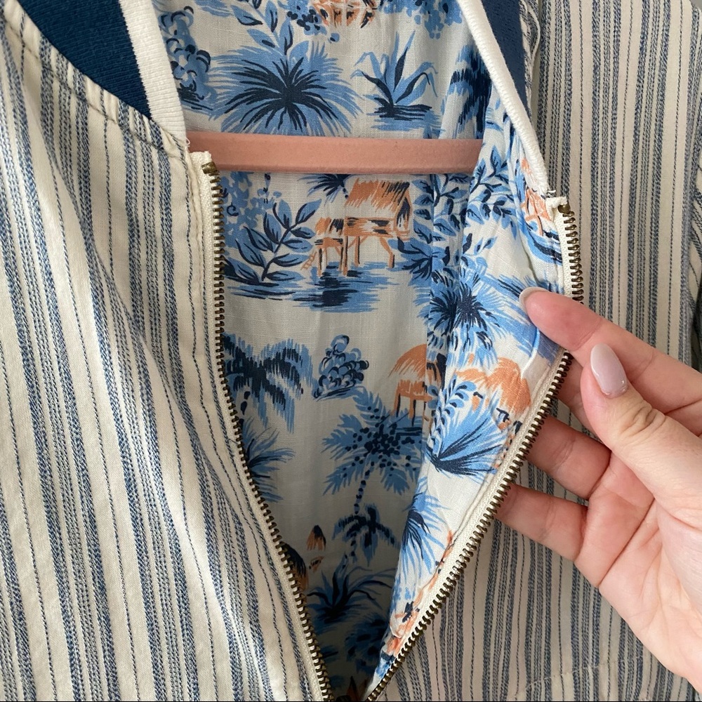 NWT Faherty Mandalay Reversible Bomber Jacket - Picture 5 of 6